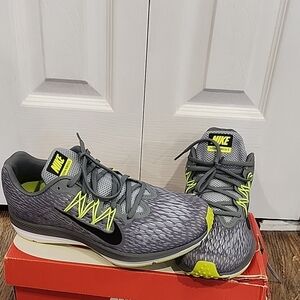 Nike Gray and Lime Athletic Sneakers